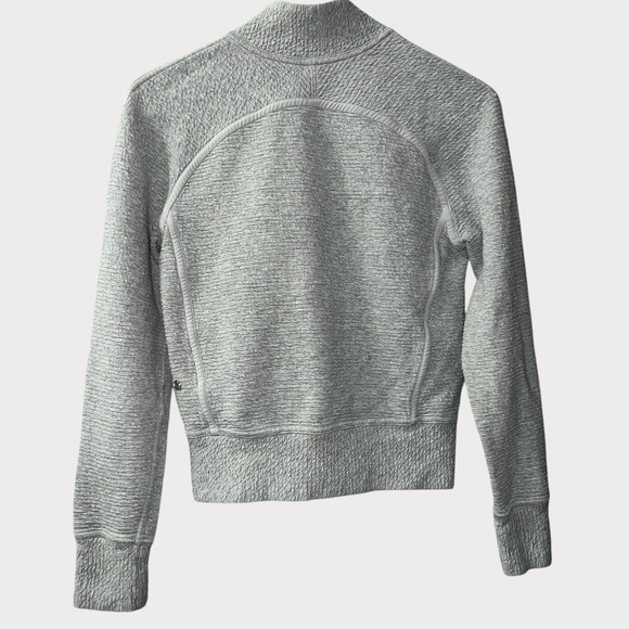 Lululemon Jacket Women's Size Small Textured Gray Full Zip Wool Blend Activewear - Picture 4 of 12